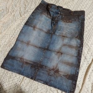 Vintage rampage jean tie dye skirt small